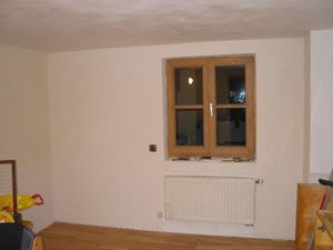 Fertig sanierte Wand